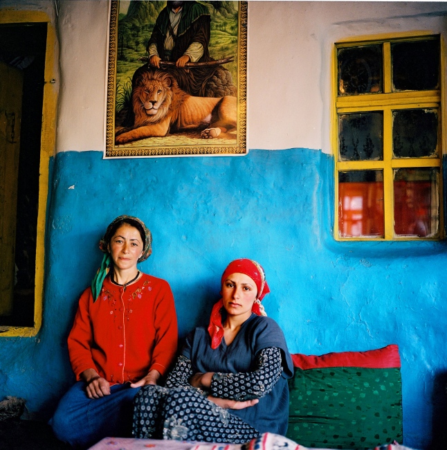 Sisters in law at home in Khinaliq village, Azerbaijan. 2006