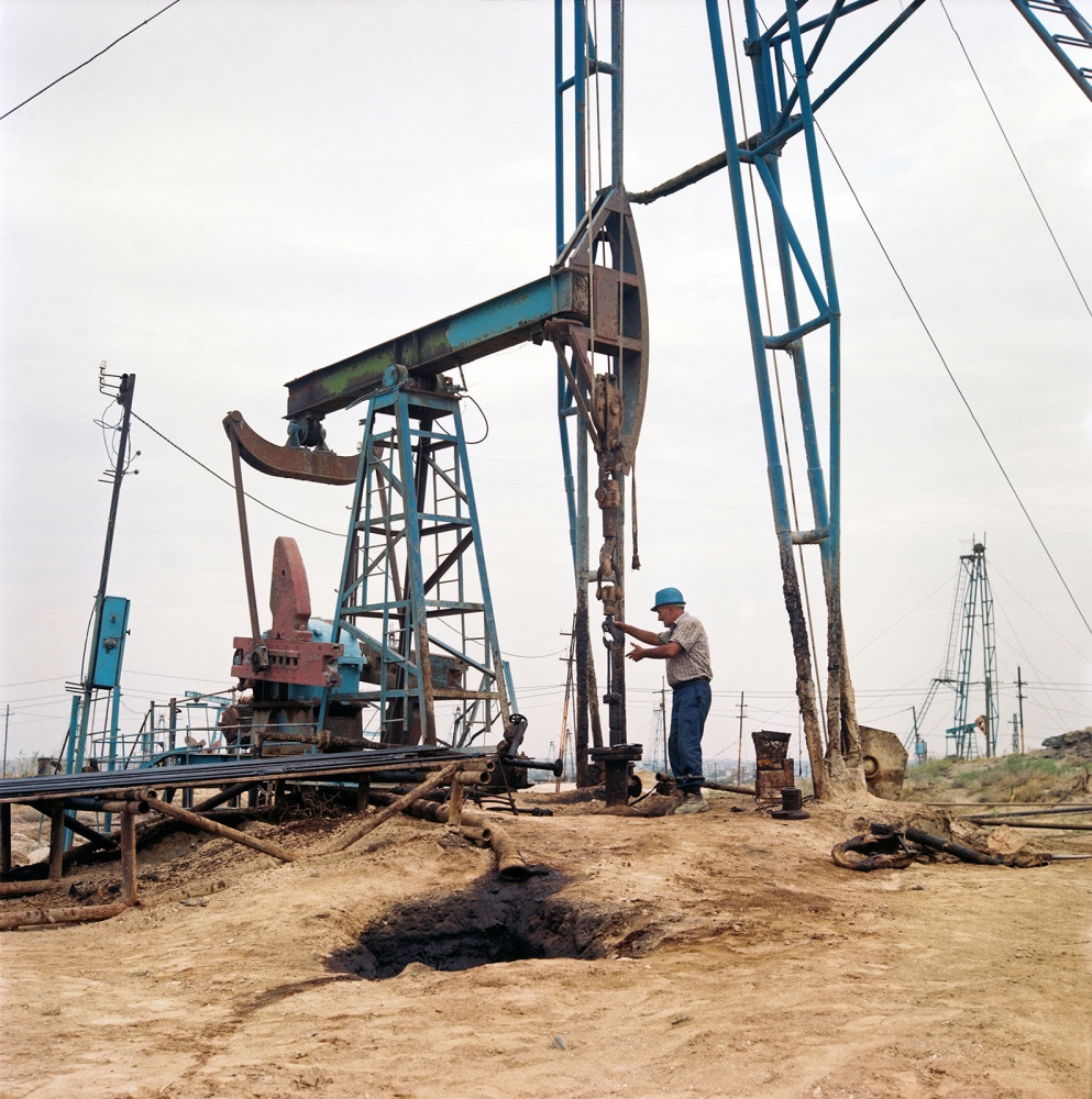 Caspian Mystique -  Soviet-era oil rigs still operate in Balakhani village,...