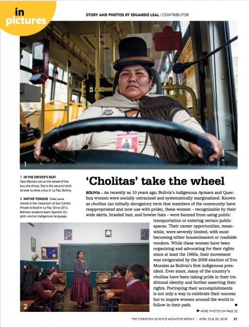 Thumbnail of Cholita's Rise in The Christian Science Monitor
