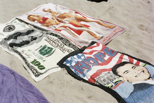 Image from Cheap Knockoffs -  Charlie's beach towels, New York, NY 