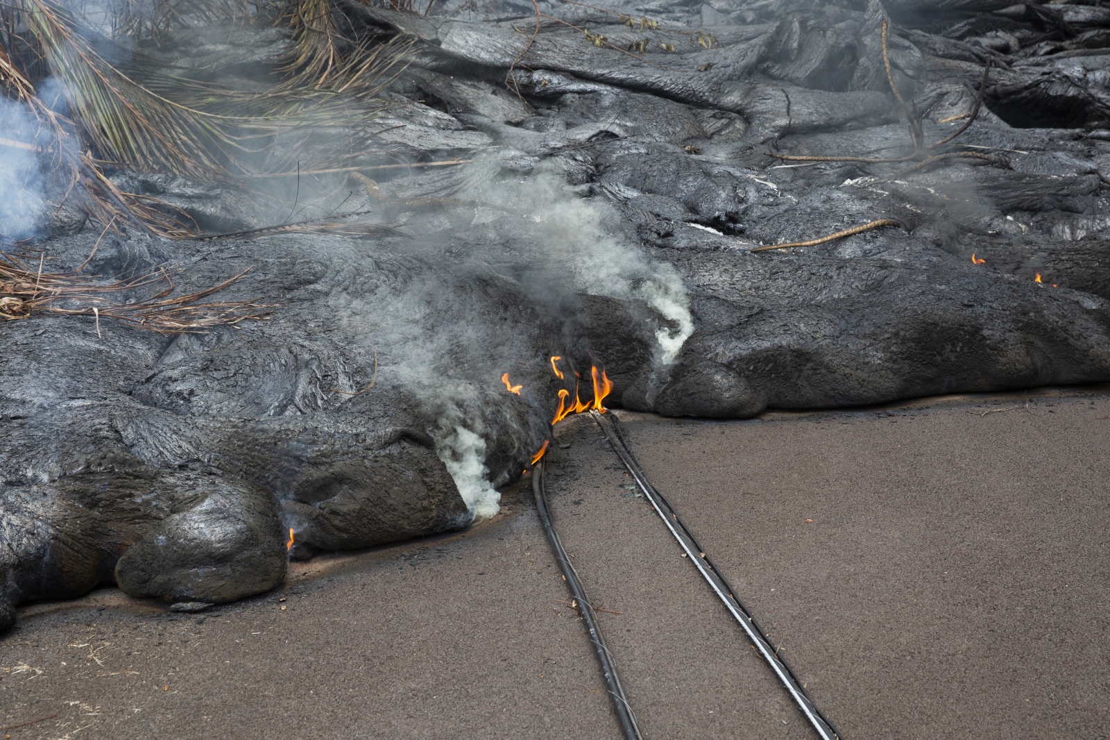 Lava from fissure 7 of the erup...ani Estates, Big Island, Hawaii