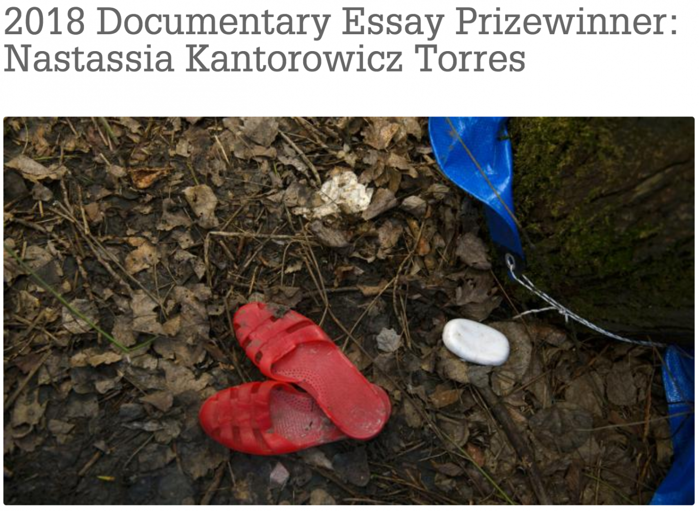 2018 Documentary Essay Prizewinner- Center for Documentary Studies at Duke University