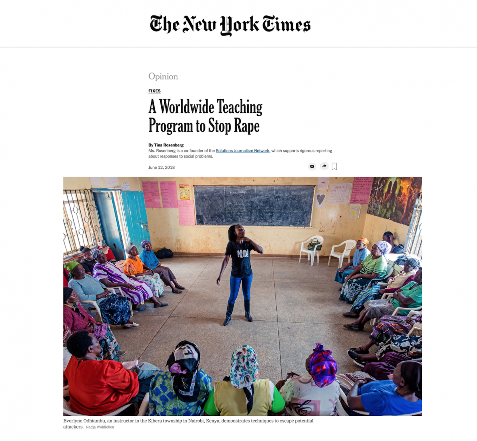 Thumbnail of 'Shosho Jikinge' published in The New York Times