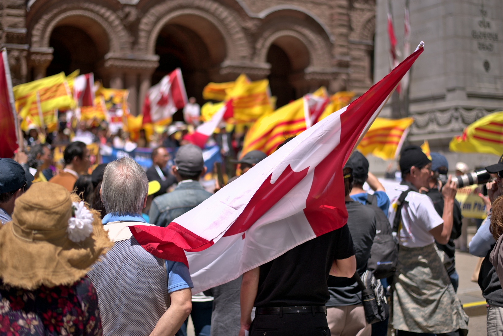  Vietnam protesters at Old City Hall, Toronot over economic zones law 10JUNE2018