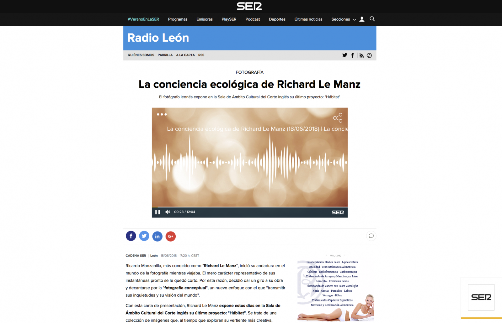 Entrevista Cadena Ser. Radio León