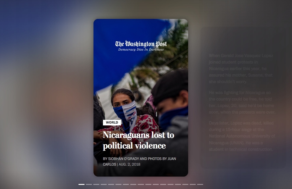 Nicaraguan Lost To Politica Violence