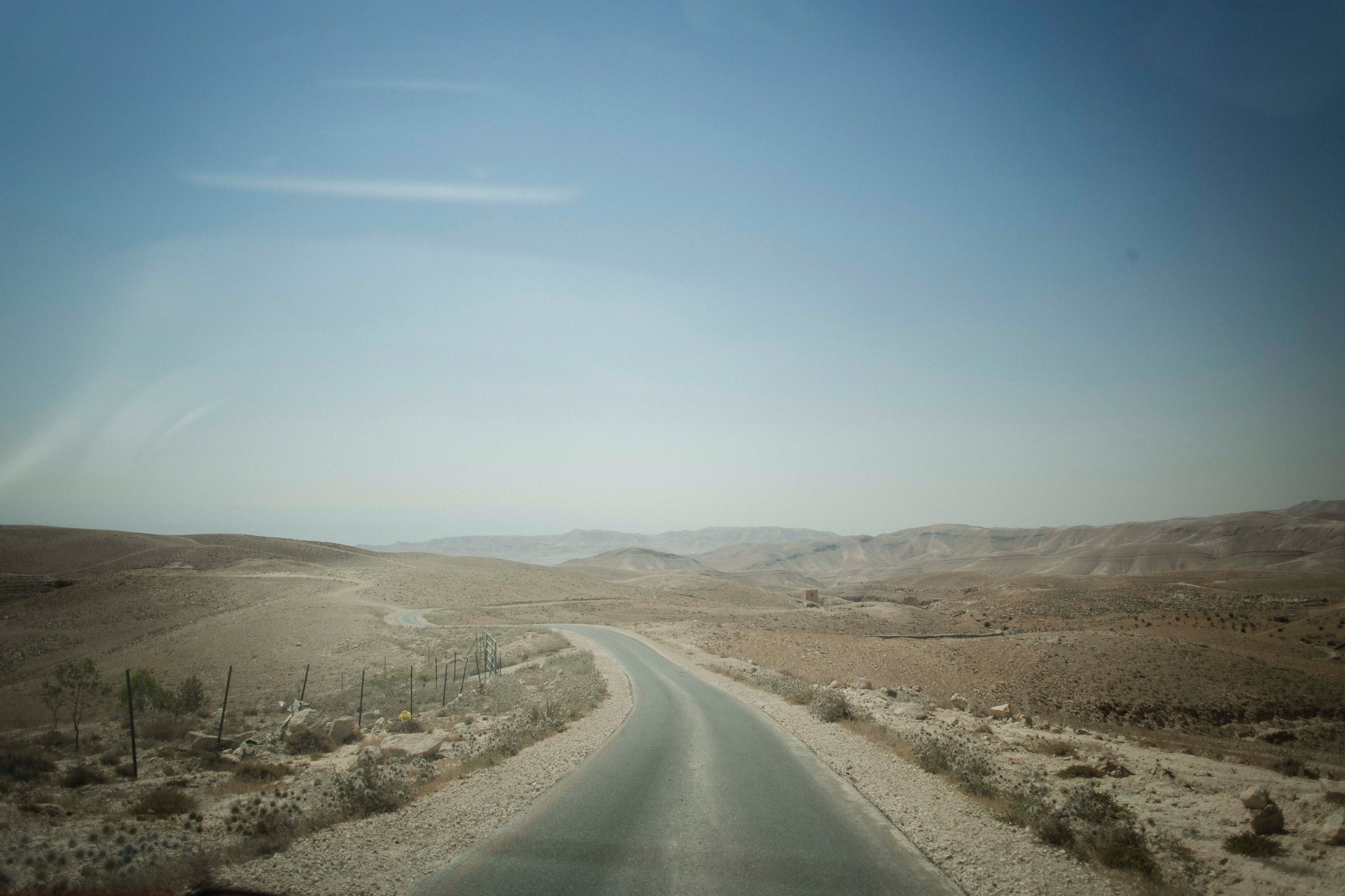 On the Road -   -West Bank- `Road leading to Mar Saba monastery,...