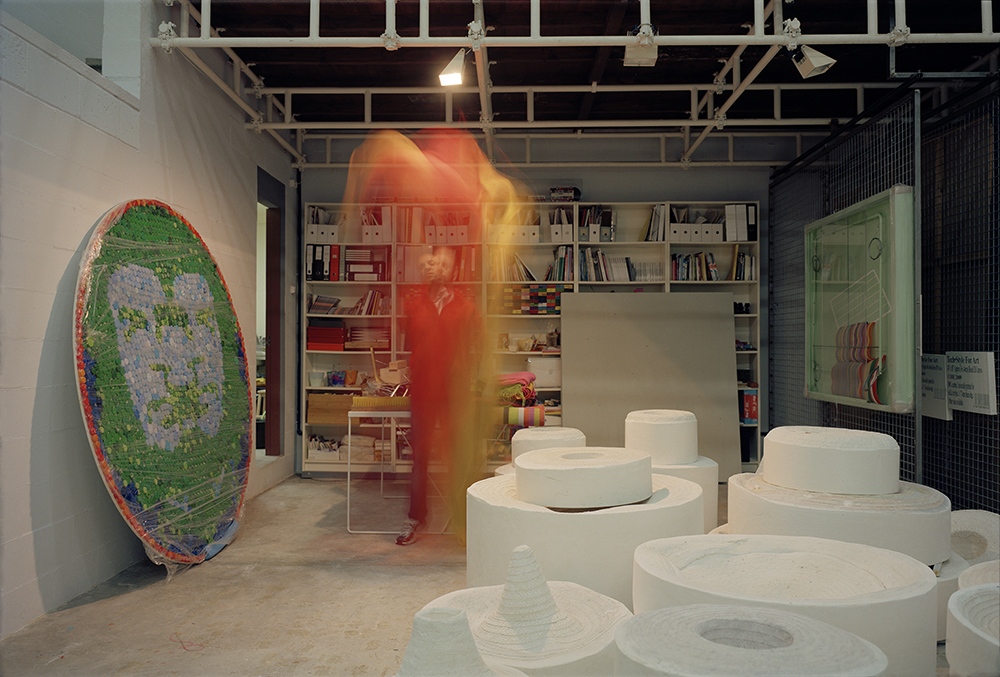 Spaces - Rodrigo Oliveira working at his studio in Lisbon,...