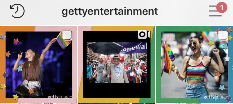 Social Content  - Instagram - @GettyEntertainment Gay Pride Layout, London...