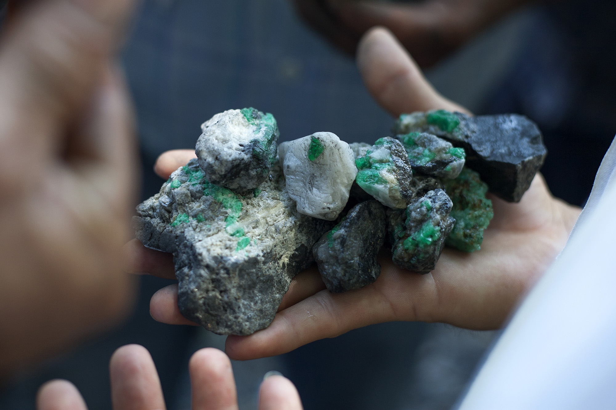 Muzo - "Morrallas" or emeralds of lesser value, in the...