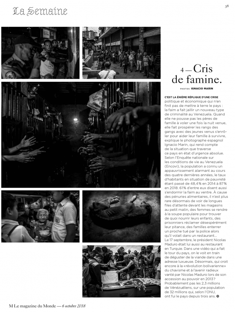 Hunger Crimes also at M, Le Monde's Magazine
