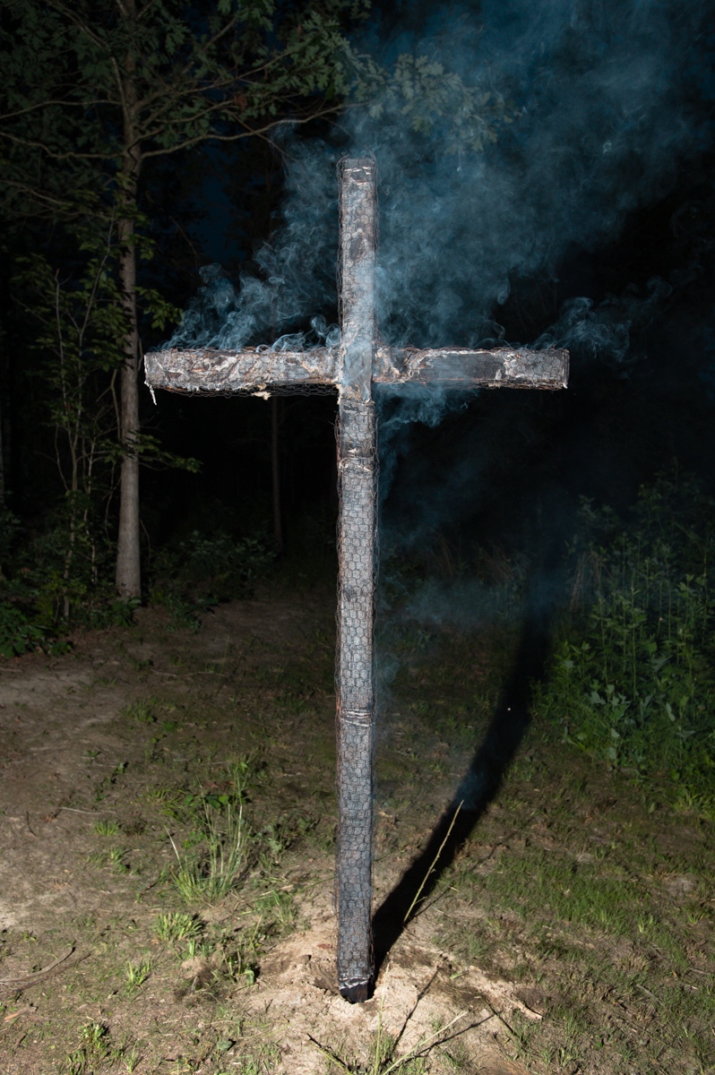 The Hanging Tree - 6/7/2008. A smoldering cross following a Klan...