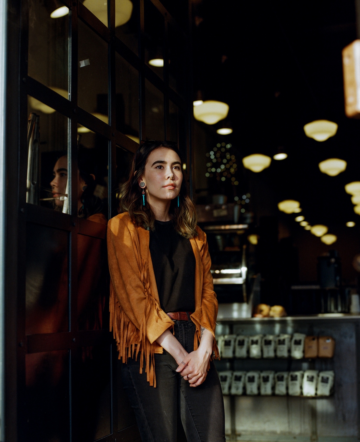  Orianna Greenberg, 21, in Black Cup, the coffee shop where she works as a shift manager and...