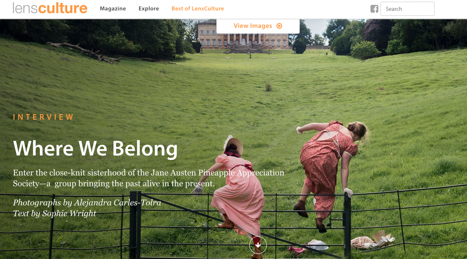 Thumbnail of 'Where We Belong' at Lensculture. Interview by Sophie Wright