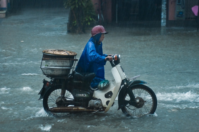 A big rain in Hue.