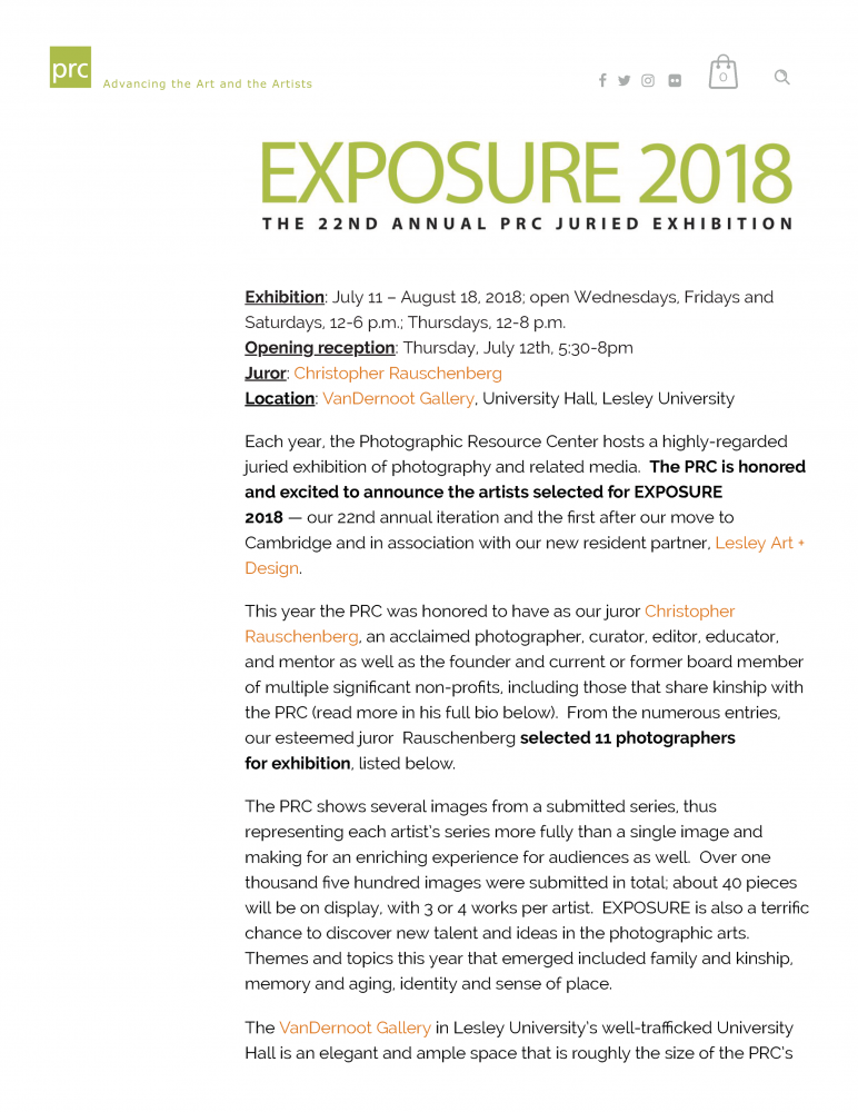 EXPOSURE: The 22nd Annual PRC Exhibition