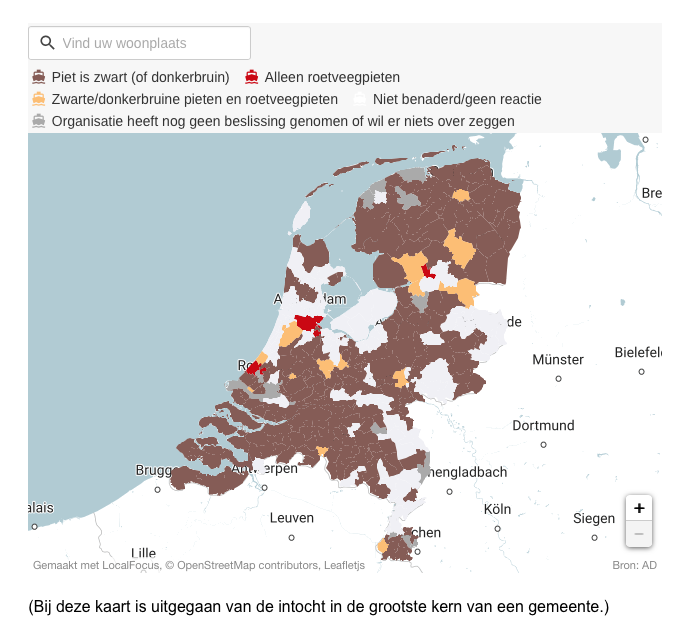 map of location which is explaining which municipalities in the Netherlands have decided on which...