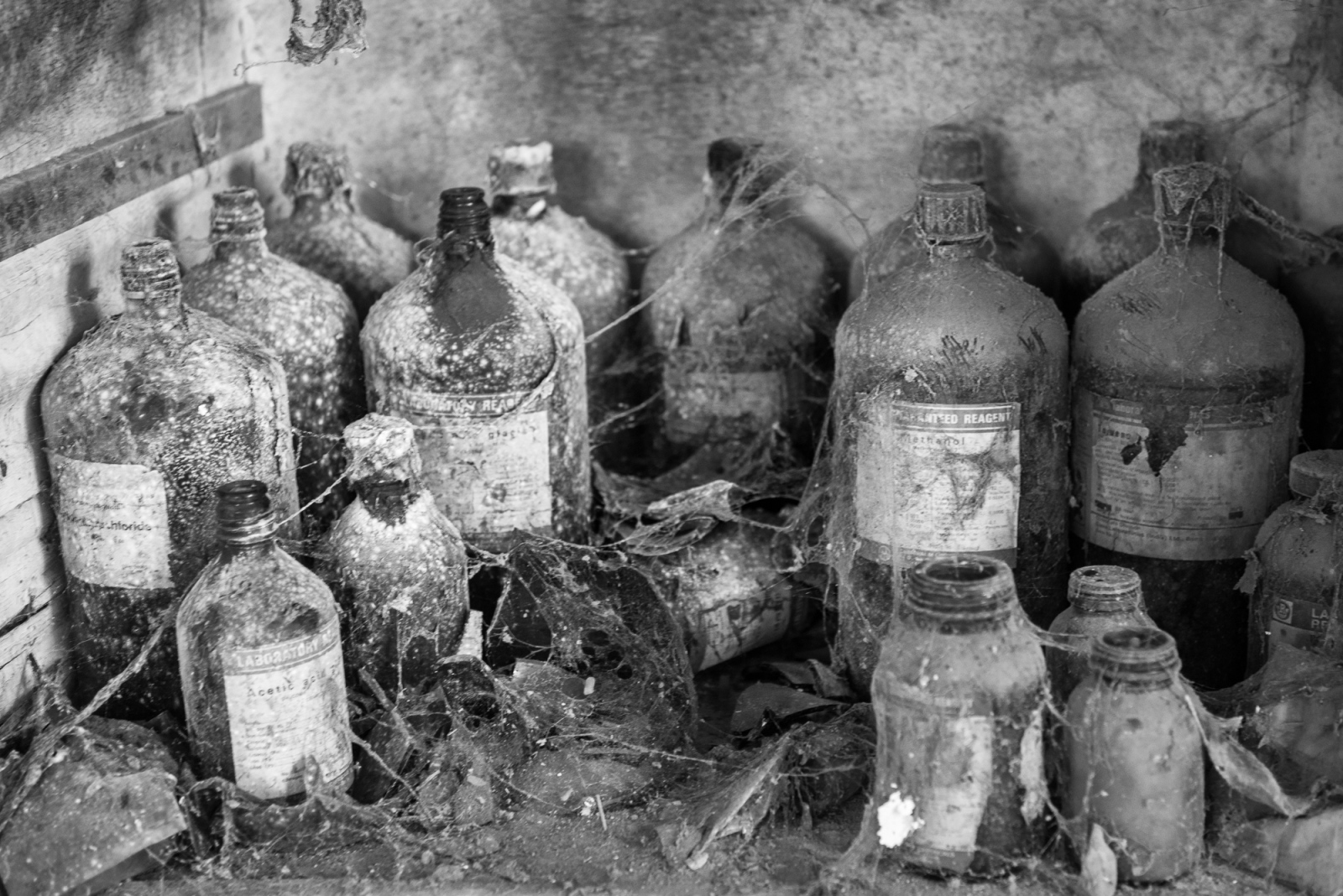 Discarded jars of chemicals sit..., impacting the health of many.