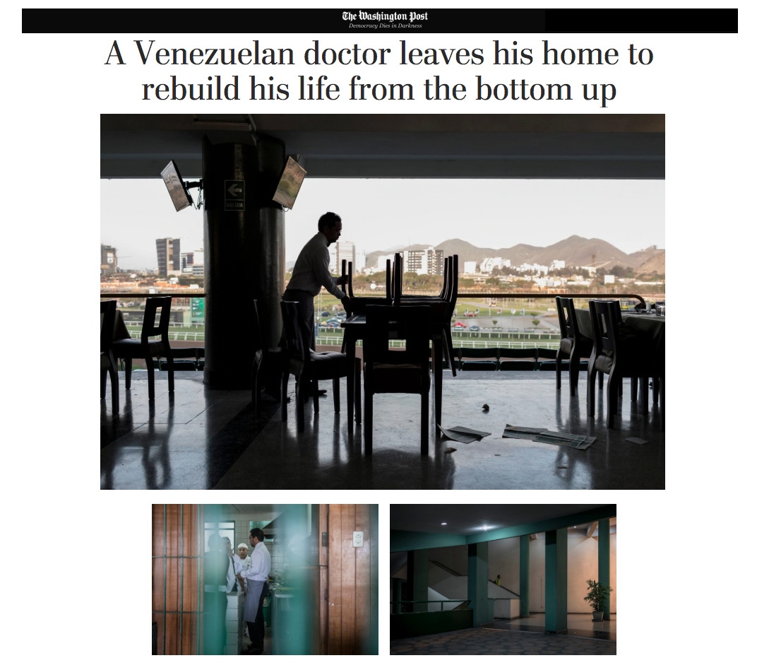 A Venezuelan doctor leaves his home to rebuild his life from the bottom up