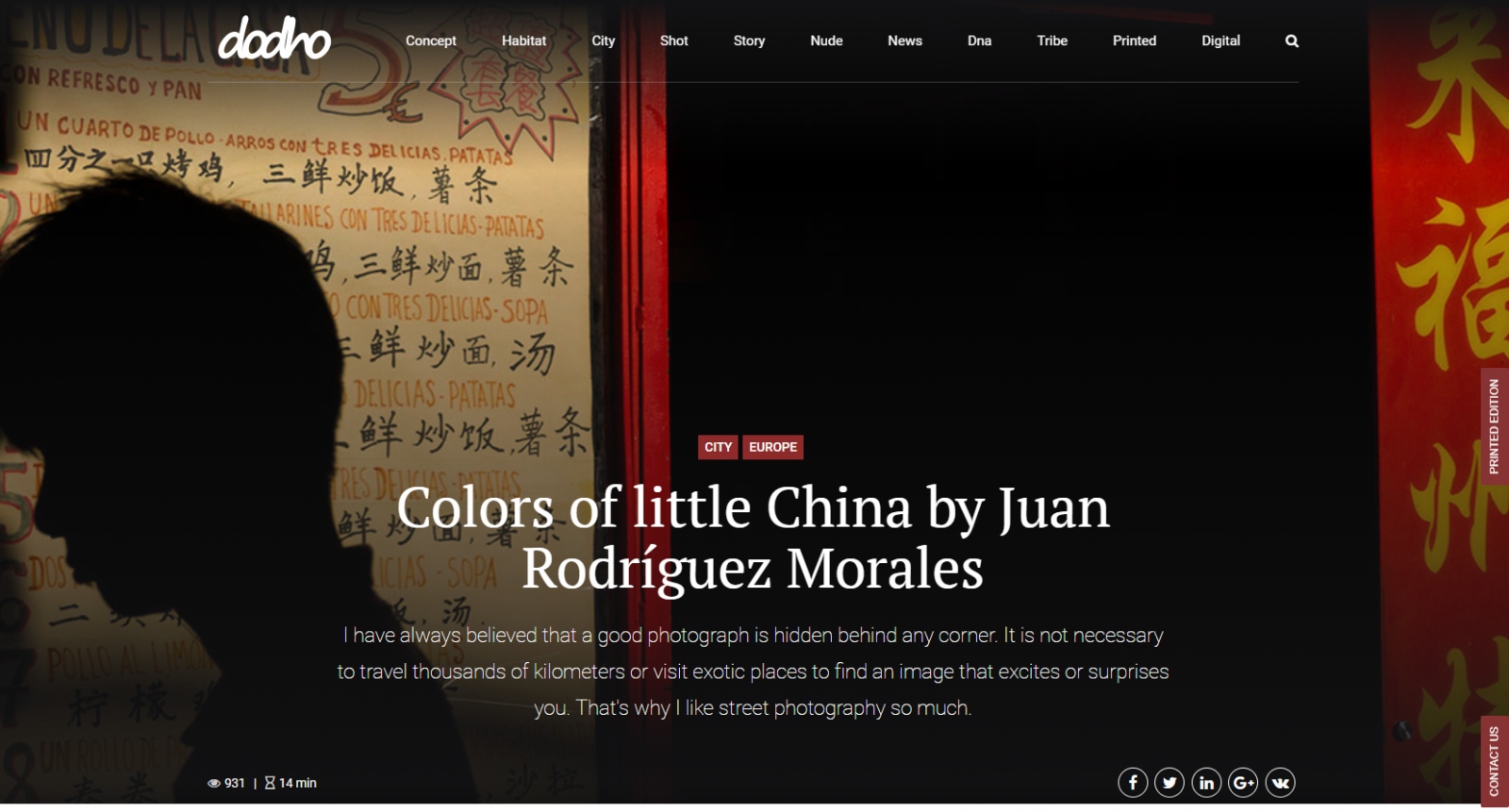 "Colors of Little China" on Dodho Magazine