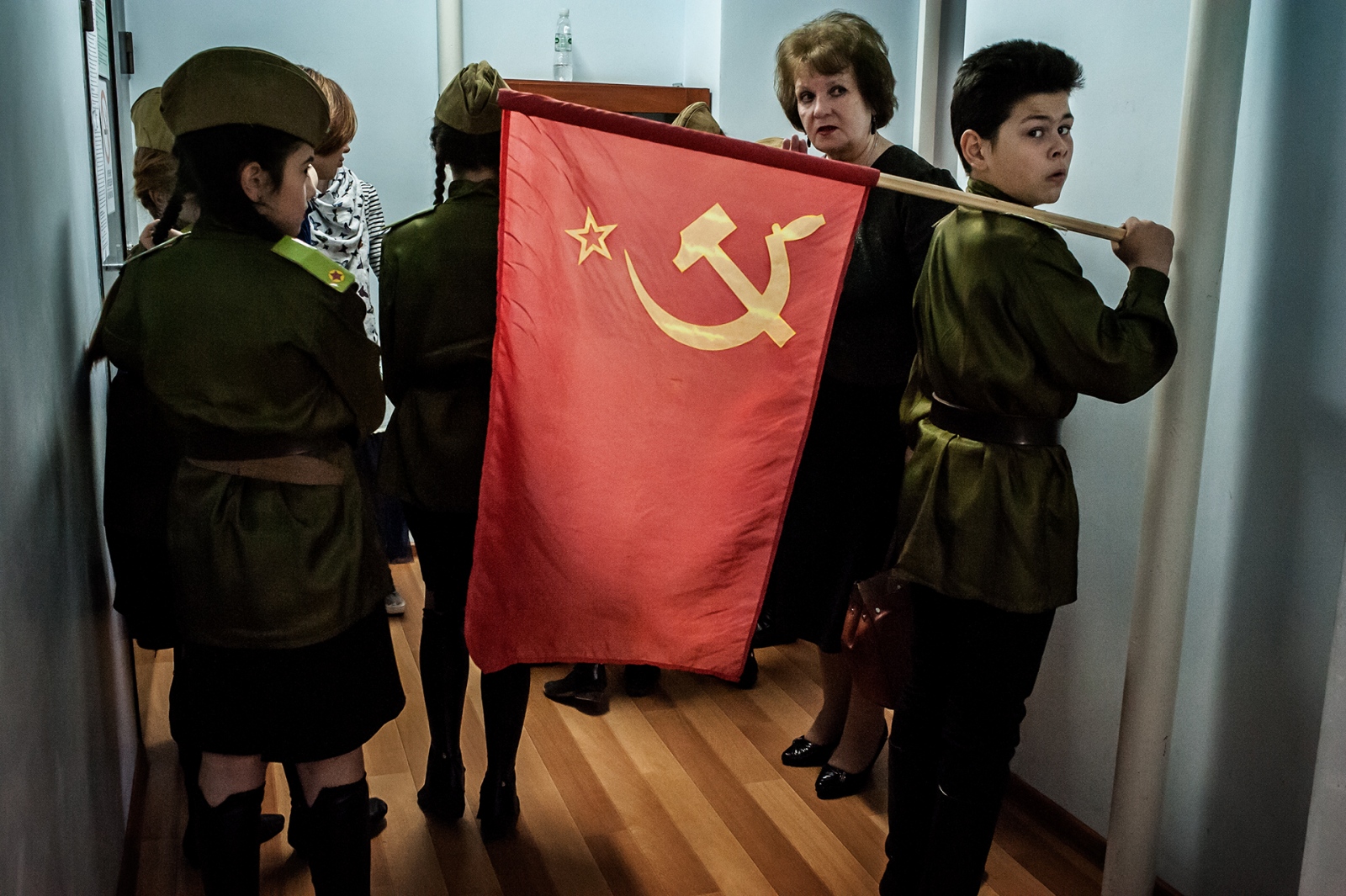 Children prepare for a performa...y of the USSR in World War II. 