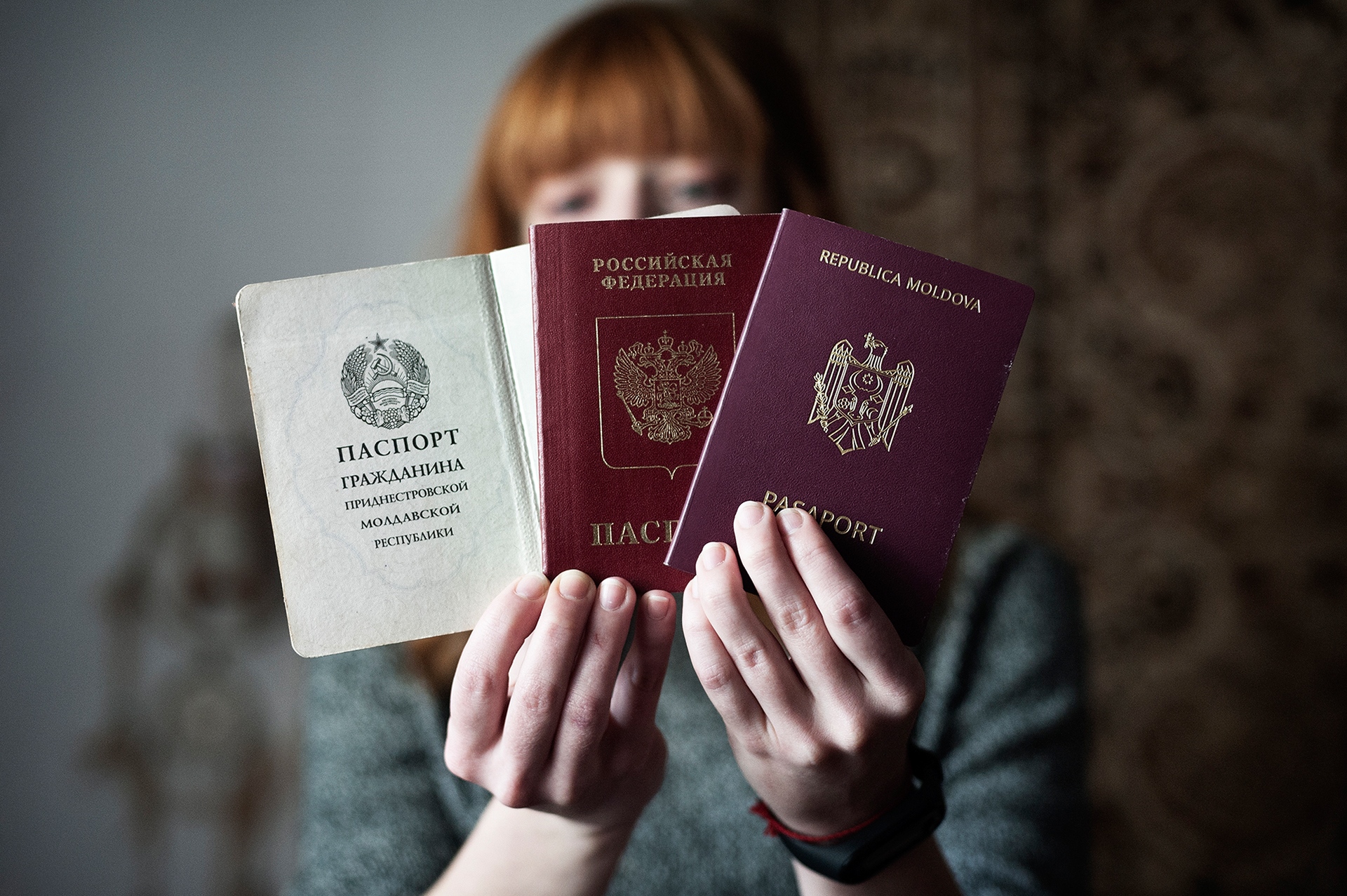 My identity - Sasza -      Sascha (24 years old) with her three passports; from...