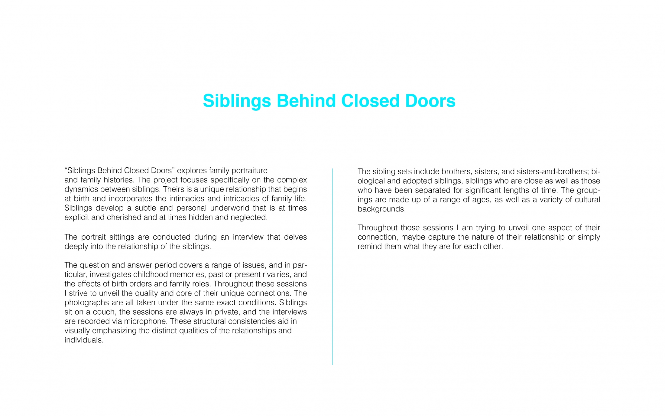 Siblings Behind Closed Doors