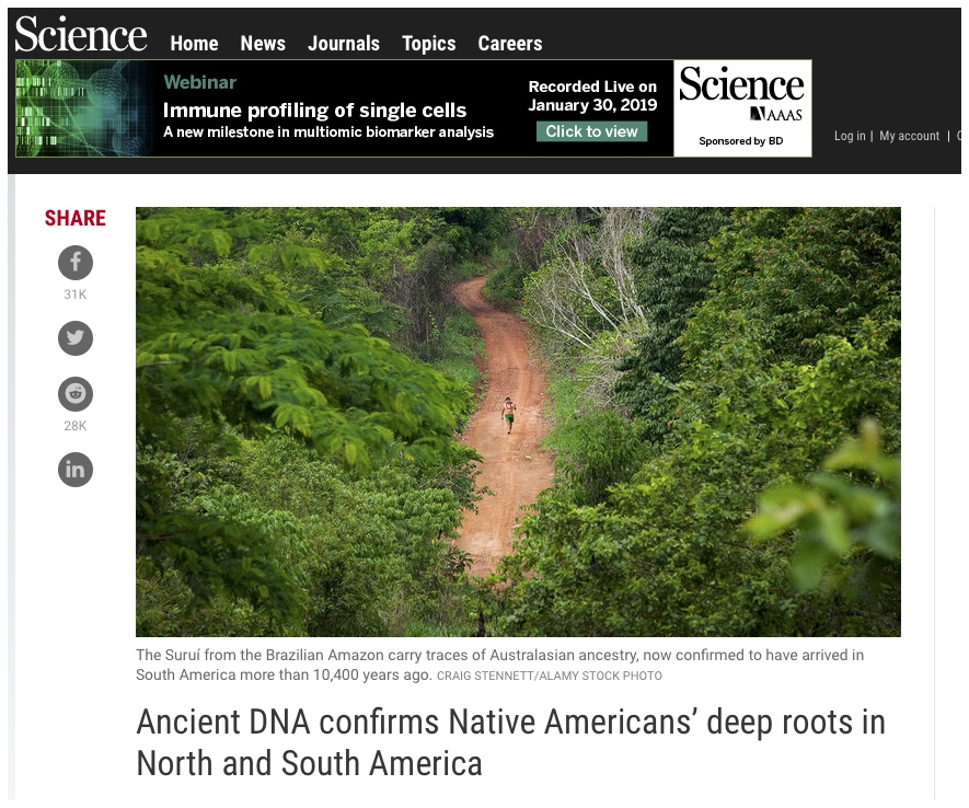 Surui Tribe used in Science Magazine (US)