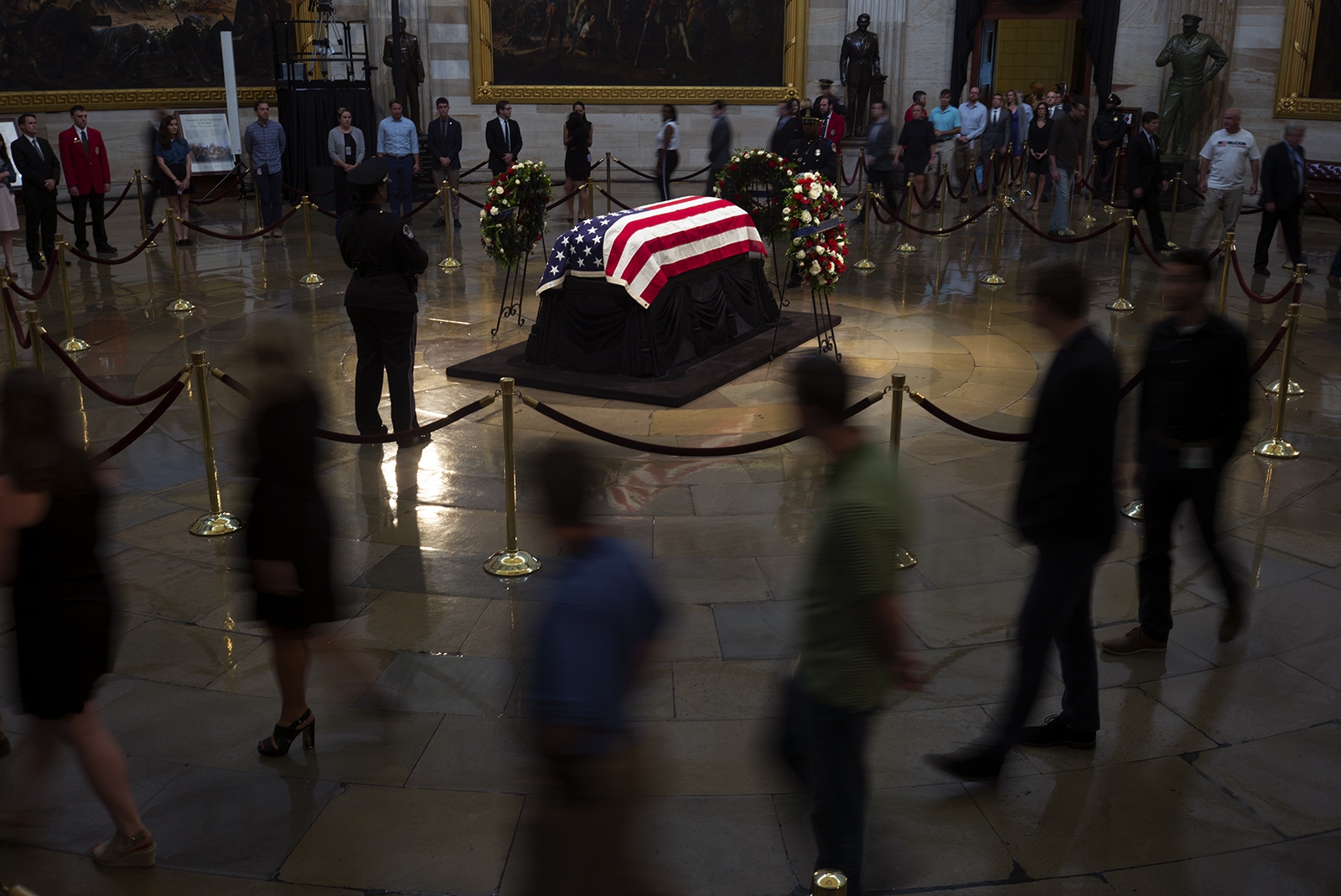 American Flags - President George H.W. Bush laying in state in the U.S....