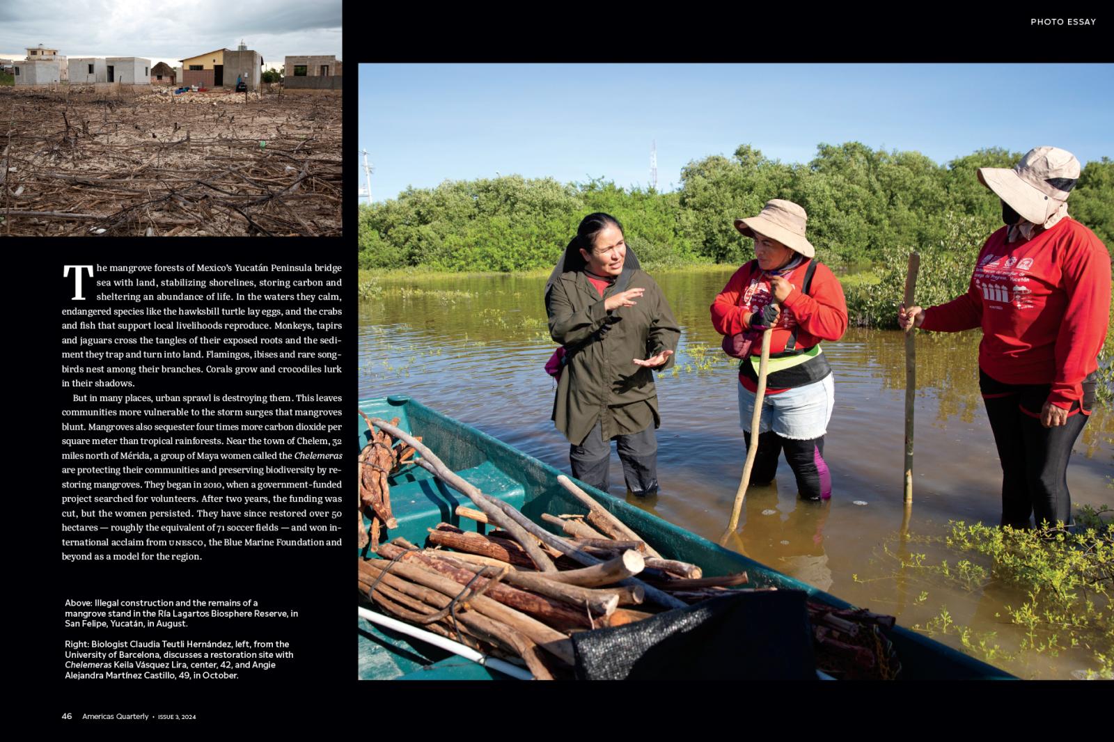 Publication in AMERICAS QUARTERLY (USA) • THE MAYA WOMEN RESTORING A SANCTUARY.