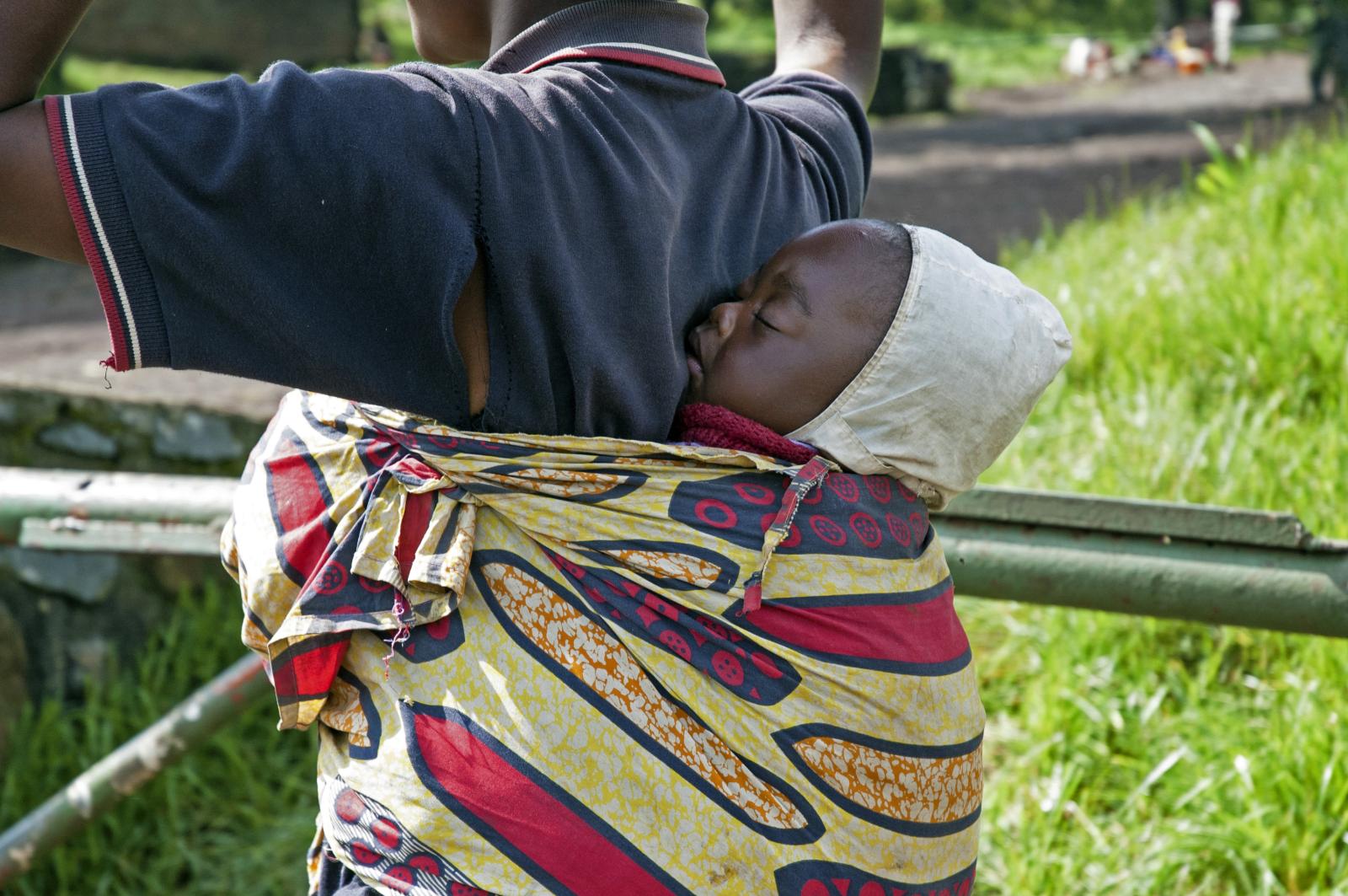 A baby sleeping