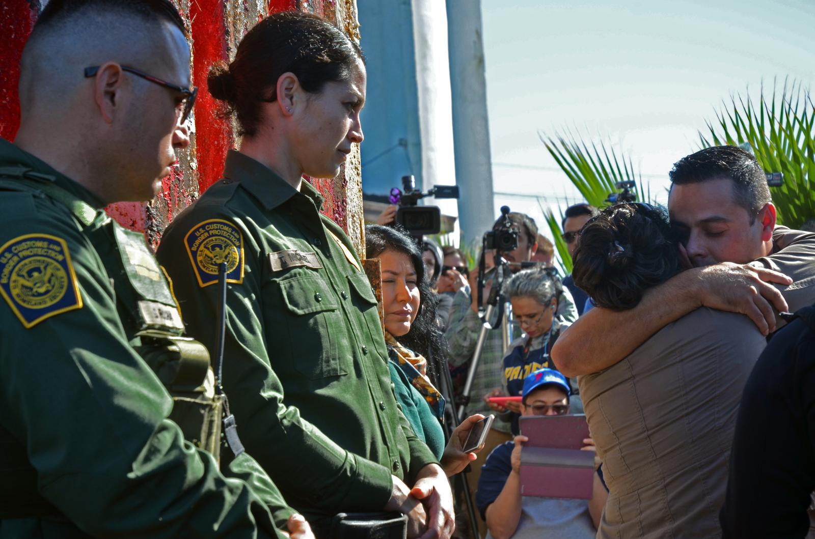 Deported Families Reunute at the US/ Mexican Border