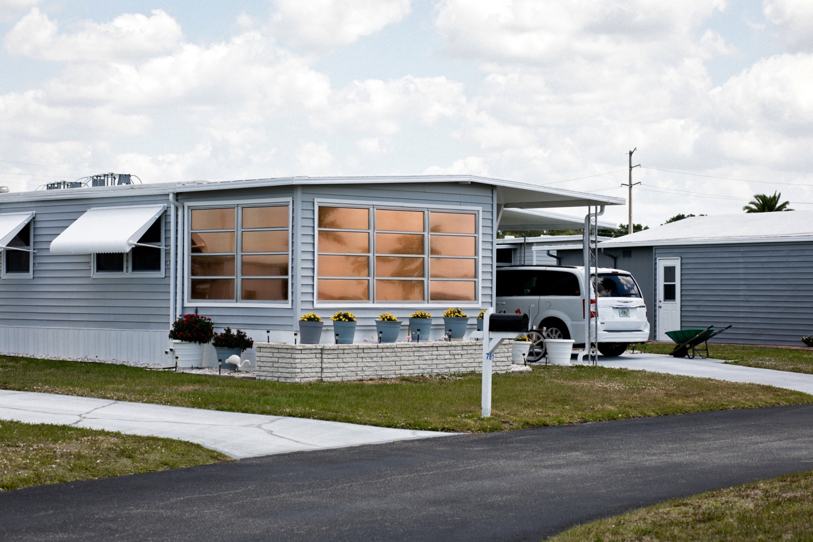 A mobile home at the trailer park in Venice, FL