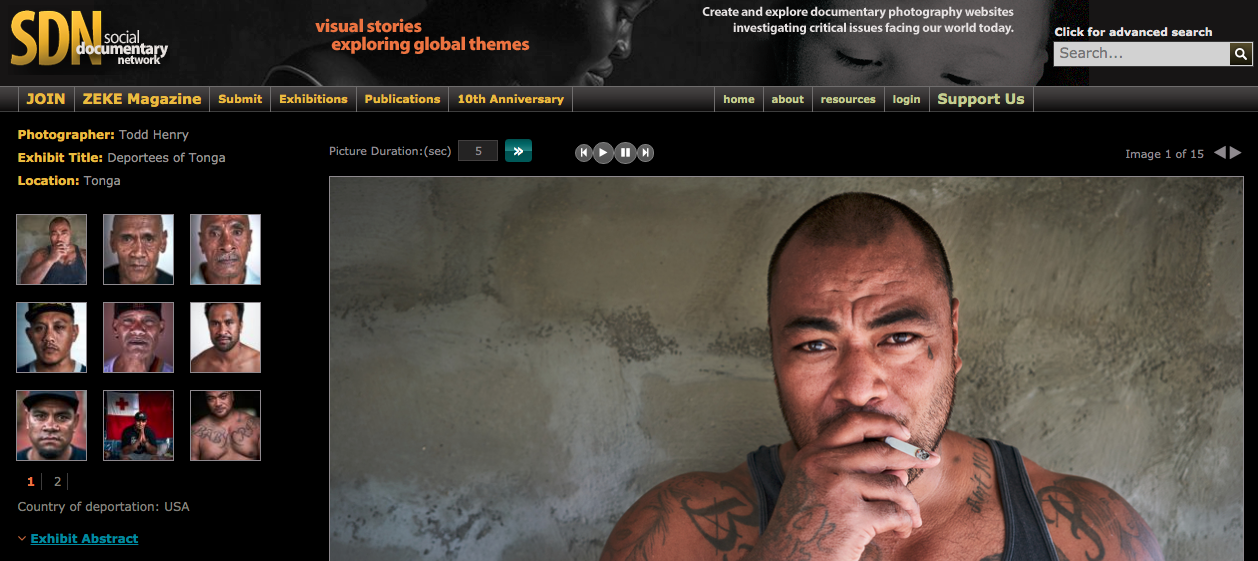 Deportee Portraits on Social Documentary Network