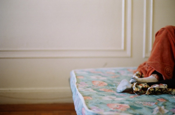 Image from II: For No. 9 - Collin asleep on the pull out couch, Brooklyn, NY