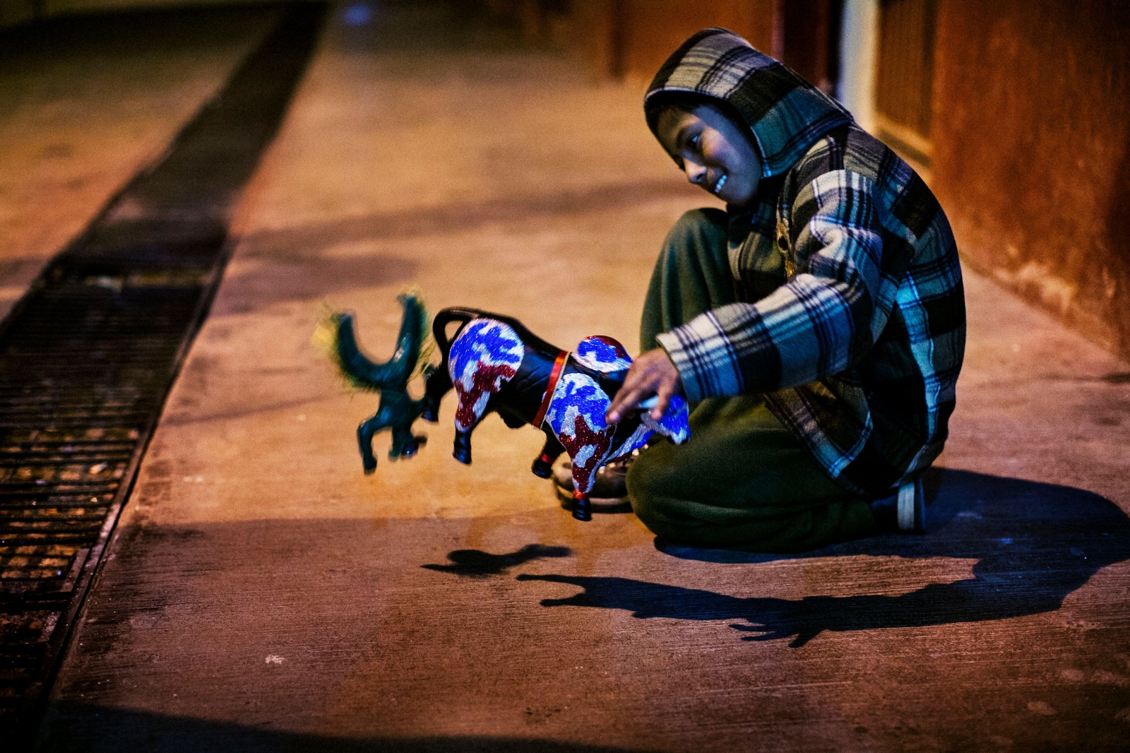 Identity At Play - TOTONTEPEC VILLA DE MORELOS, JANUARY 21, 2014. A kid plays at rodeo.