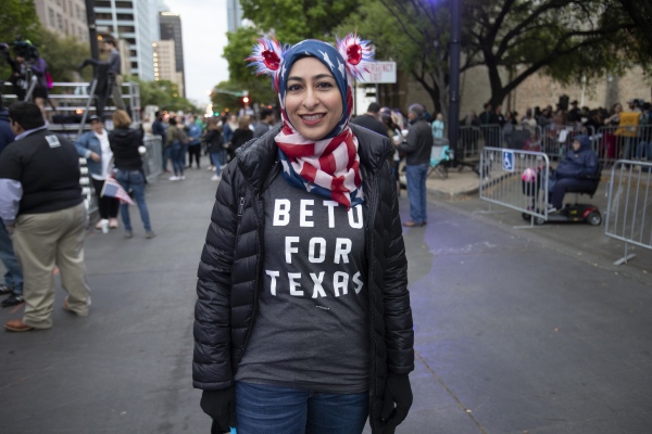 Beto O'Rourke in Austin - A supporter of Democratic presidential candidate and...