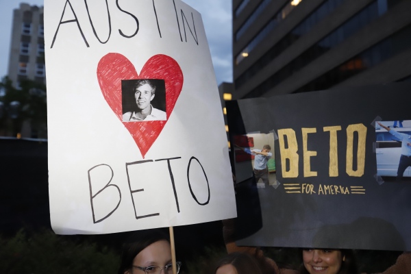 Image from Beto O'Rourke in Austin - Supporters  of Democratic presidential candidate and...