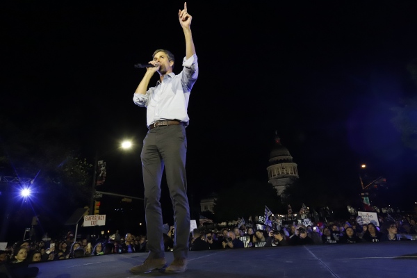 Democratic presidential candidate and former Texas congressman Beto O&rsquo;Rourke speaks during his presidential campaign kickoff rally in Austin,Texas, in front of the Texas State Capitol, Saturday, March 30,2019 &nbsp;Thousands of supporters shouted &ldquo;Beto!&rdquo;