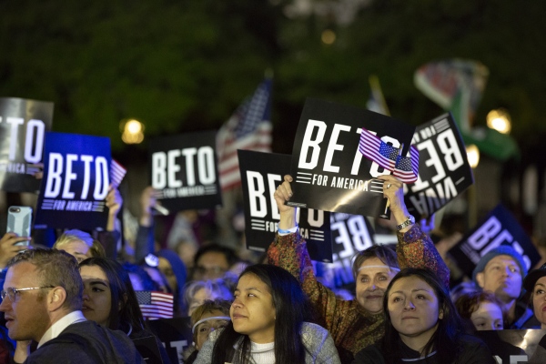 A supporter of Democratic presidential candidate and former Texas congressman Beto O&rsquo;Rourke at his presidential campaign kickoff rally in Austin,Texas, in front of the Texas State Capitol, Saturday, March 30,2019. &nbsp;As thousands of supporters shouted &ldquo;Beto!&rdquo;