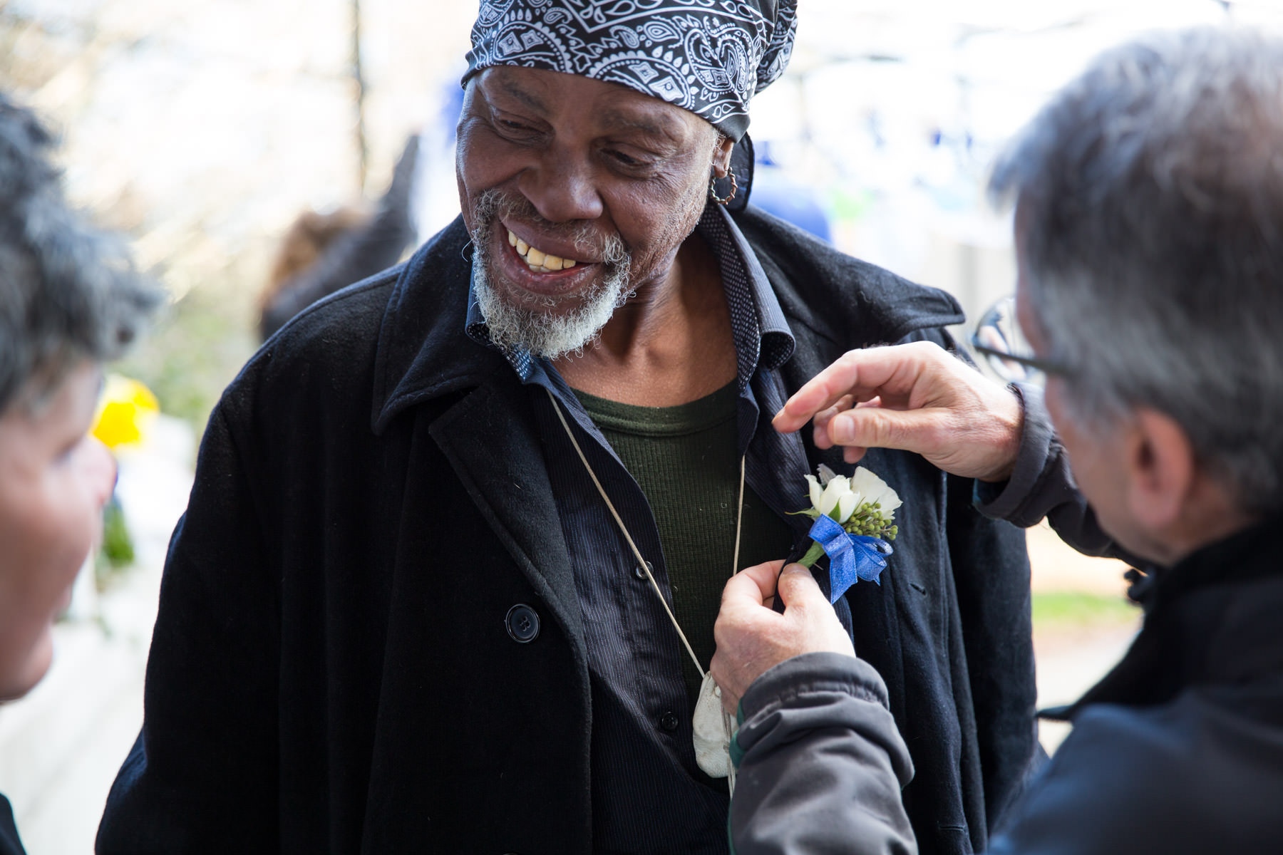 Homeless Vows | NY Times - A boutonniere for the groom.  For the New York Times 