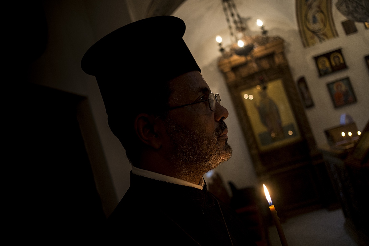 RELIGIOUS MINORITIES IN CUBA -   One of the fathers of the Greek Orthodox Church recites...
