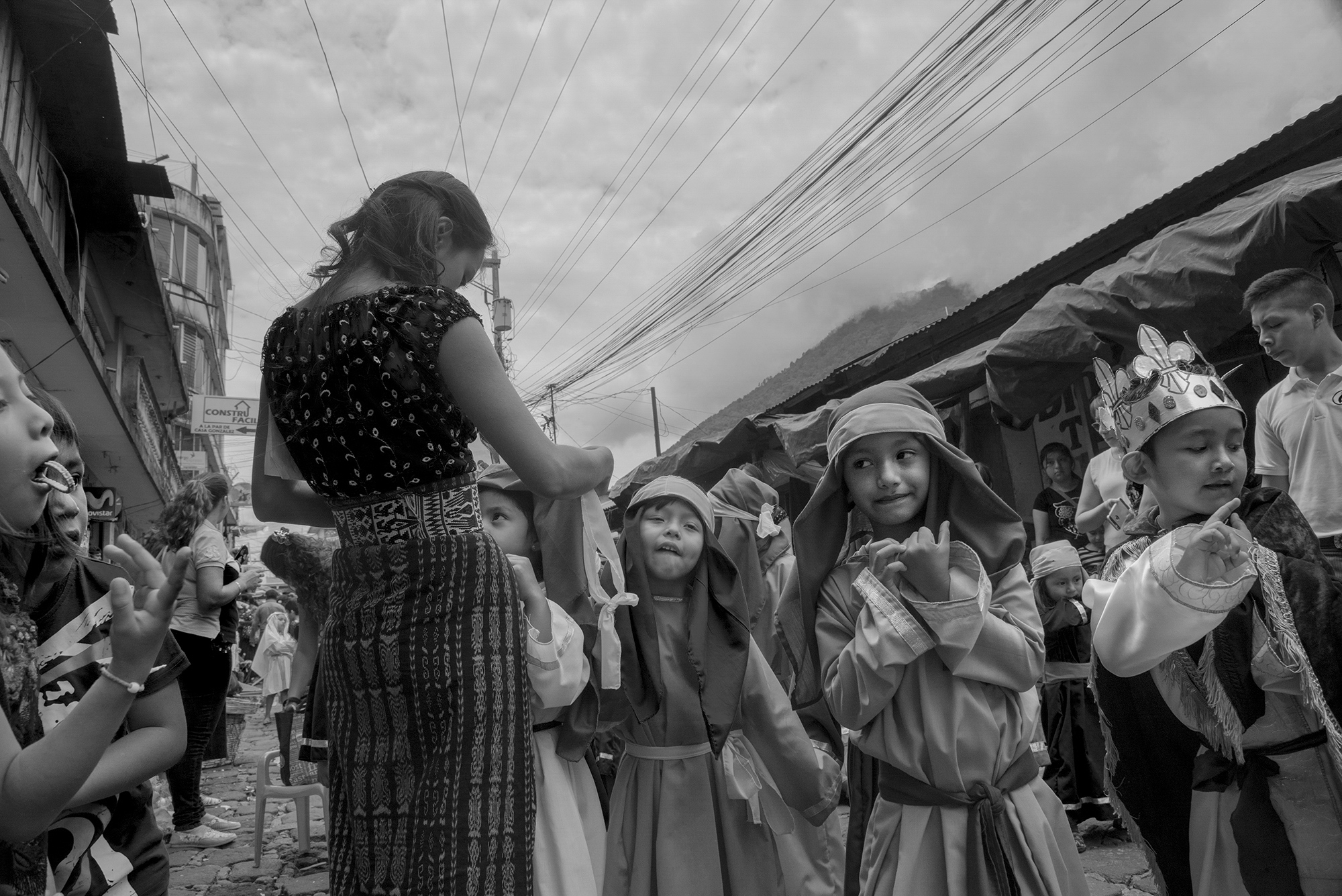 Guatemala, San Pedro la Laguna  - Children's parade to celebrate the anniversary of...