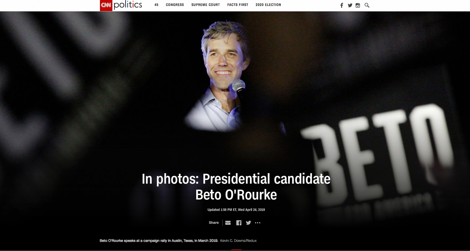 on CNN Photos: Presidential candidate Beto O'Rourke
