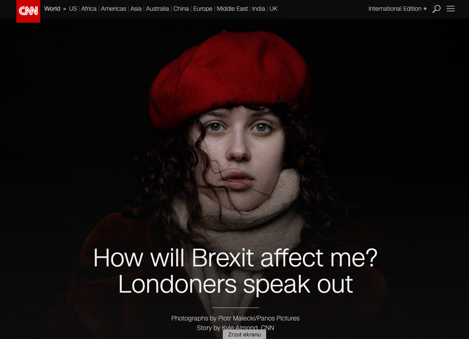 Thumbnail of "Facing Brexit" on CNN website