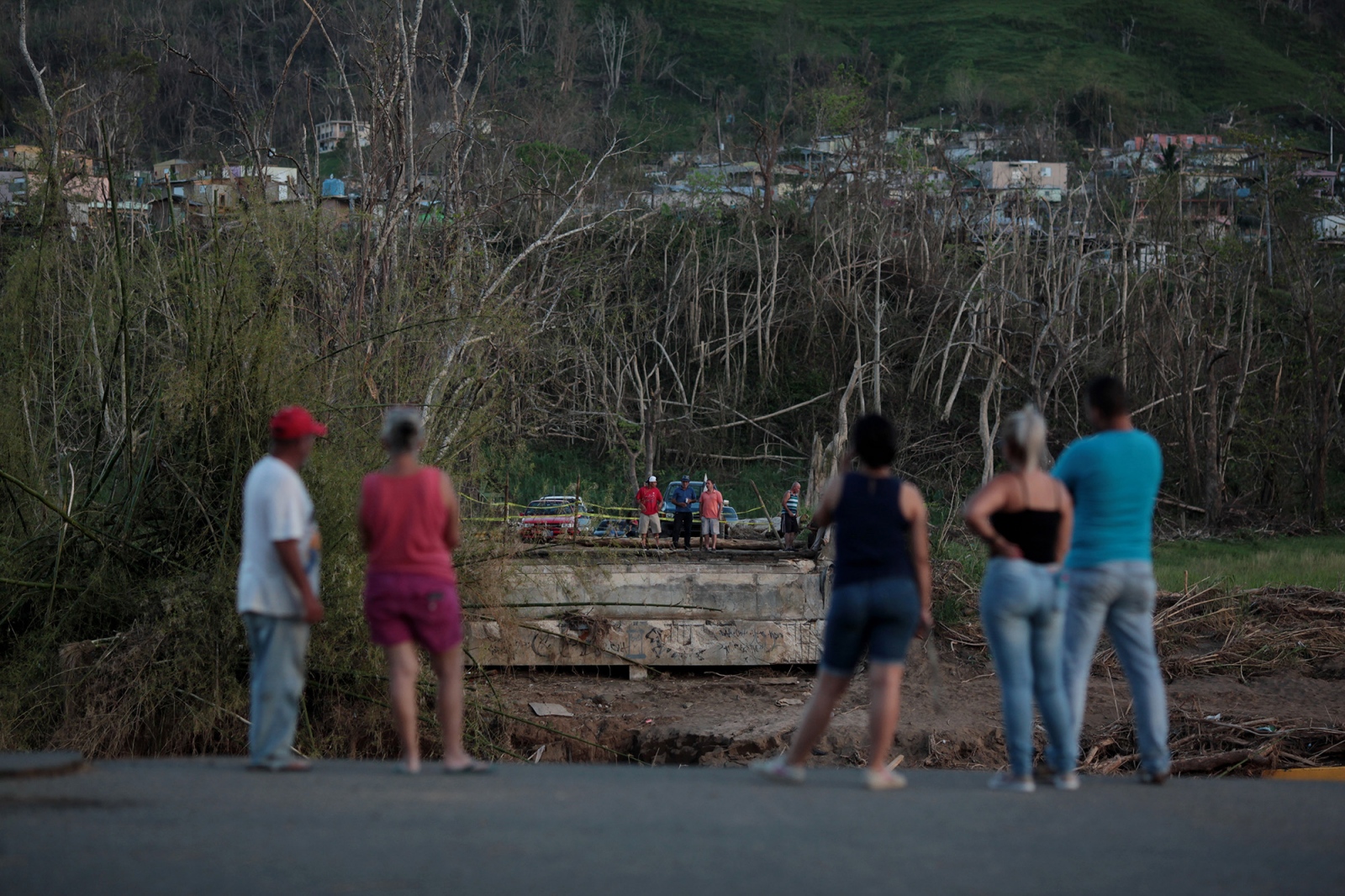 Destroyed bridge imperils village cut off by Hurricane Maria - 