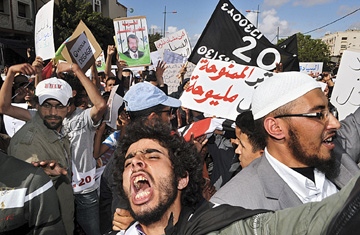 Young Moroccans rally for democ...etty Images for Time Magazine) 