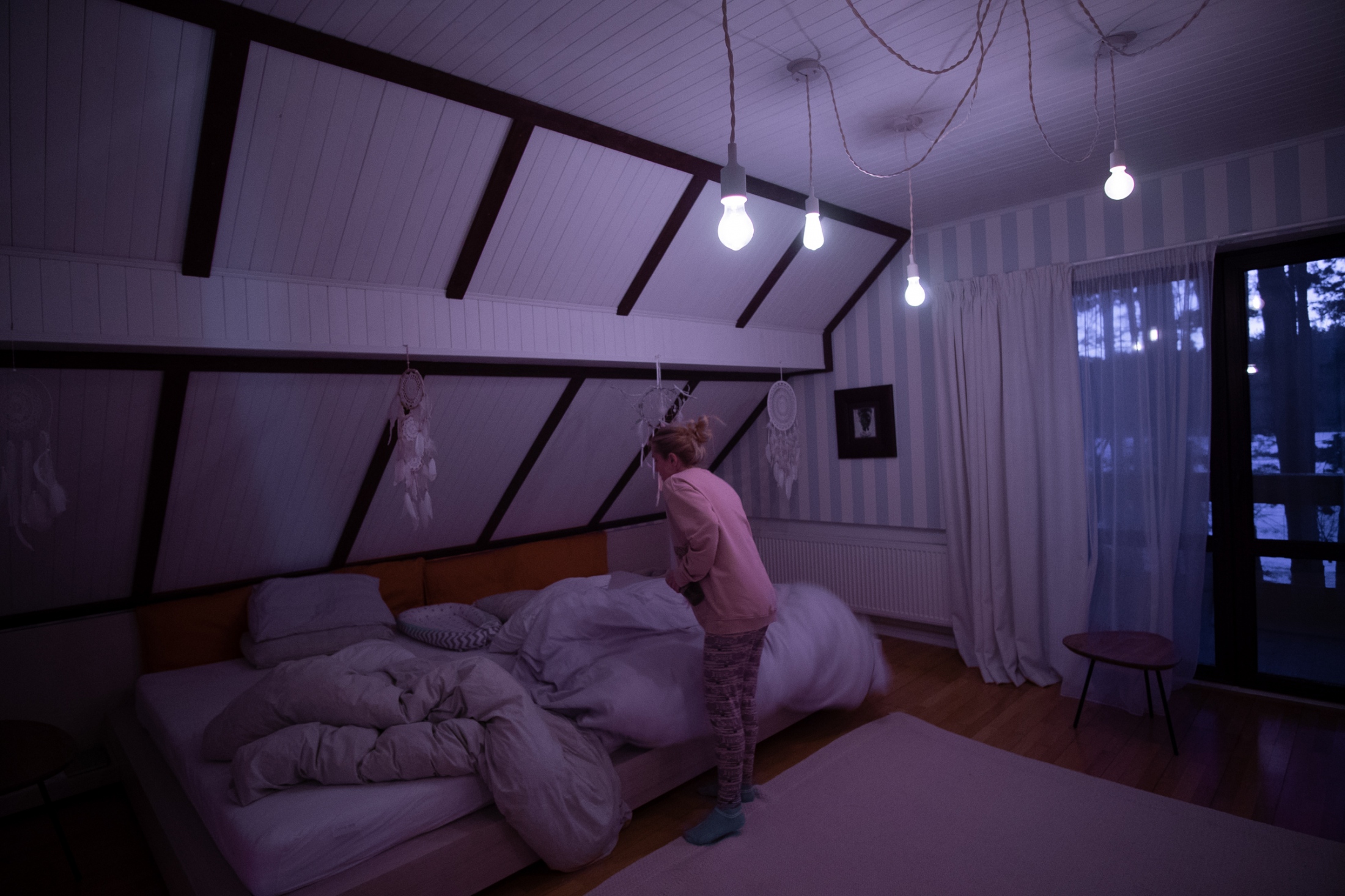 KIEV - Surrogacy buisness -  La chambre des Olessia et Kostia avec le lit dans lequel...