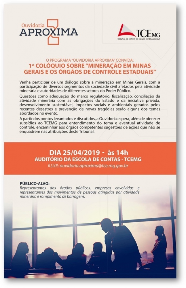 Thumbnail of I was part of the 1st Colloquium on "Mining in the State of Minas Gerais and its controlling institutions" by the State Tax Controlling Agency