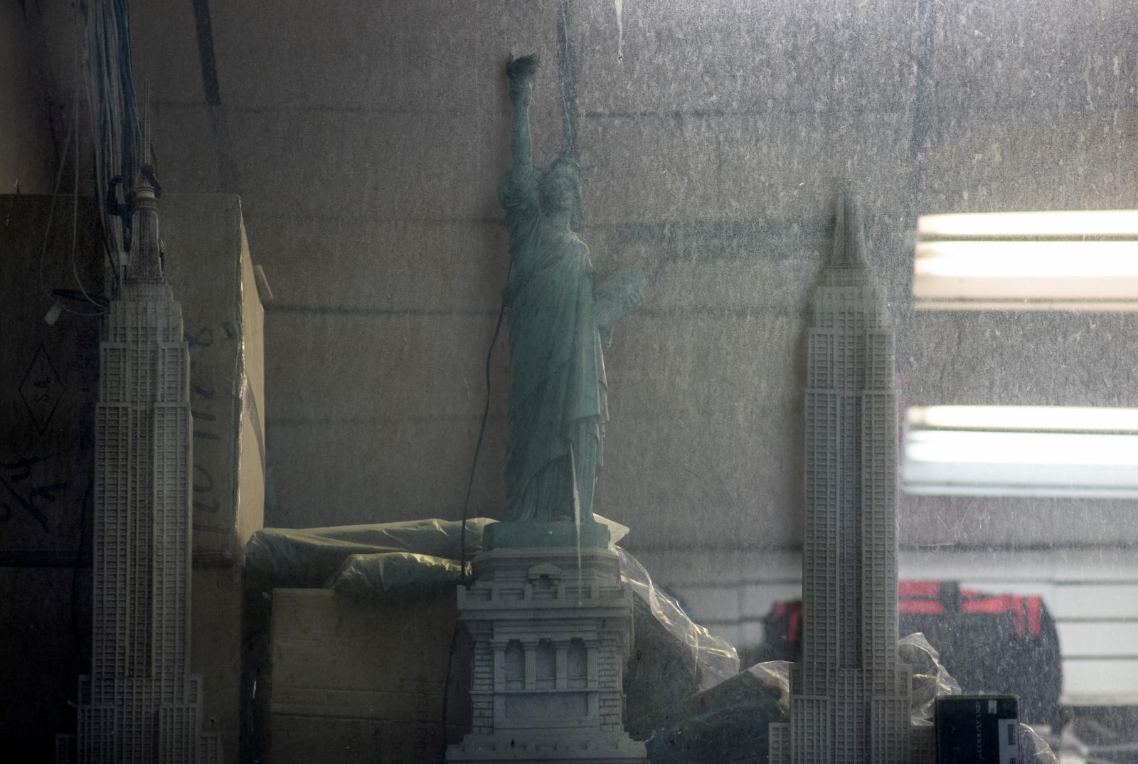 Reflection of a commercial show..., 2020 in New York City. NY USA